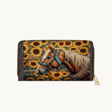 Westavelle Golden Horse & Sun Leather Wallet Purse
