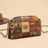 Westavelle Western Mosaic Leather Crossbody Bag