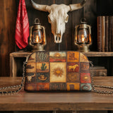 Westavelle Western Mosaic Leather Crossbody Bag