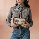 Westavelle Golden Horse Harmony Leather Wallet Purse