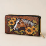 Westavelle Sunflower Horse Grace Leather Wallet Purse