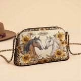 Westavelle Golden Horse Harmony Leather Crossbody Bag