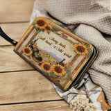 Westavelle  Personalized Wild Spirit Bloom Leather Wallet Purse