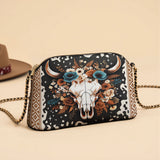 Westavelle Floral Longhorn Spirit Leather Crossbody Bag