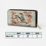 Westavelle Personalized Wild Grace Leather Wallet Purse