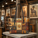 Westavelle Western Mosaic Leather Tote Bag