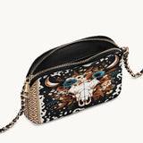 Westavelle Floral Longhorn Spirit Leather Crossbody Bag
