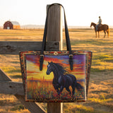 Westavelle Wildfire Run Leather Tote Bag
