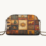 Westavelle Western Mosaic Leather Crossbody Bag