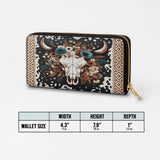 Westavelle Floral Longhorn Spirit Leather Wallet Purse