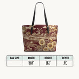 Westavelle Rustic Bloom Leather Tote Bag