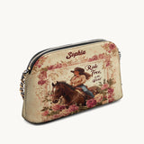 Westavelle Personalized Wild Rose Rider Leather Crossbody Bag