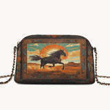 Westavelle Desert Storm Horse Leather Crossbody Bag