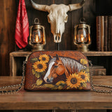 Westavelle Sunflower Horse Grace Leather Crossbody Bag
