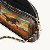 Westavelle Desert Storm Horse Leather Crossbody Bag