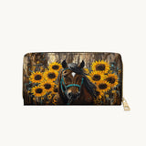 Westavelle Sunflower Horseheart Leather Wallet Purse