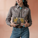 Westavelle Sunflower Horseheart Leather Wallet Purse