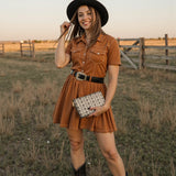 Westavelle Cowboy Toile Leather Wallet Purse