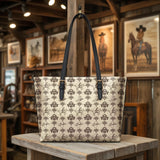 Westavelle Cowboy Toile Leather Tote Bag