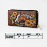 Westavelle Sunflower Horse Grace Leather Wallet Purse