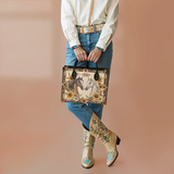 Westavelle Personalized Golden Horse Harmony Leather Bag