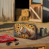 Westavelle Golden Horse & Sun Leather Crossbody Bag