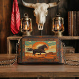 Westavelle Desert Storm Horse Leather Crossbody Bag