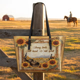 Westavelle Personalized Wild Spirit Bloom Leather Tote Bag