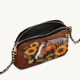 Westavelle Sunflower Horse Grace Leather Crossbody Bag