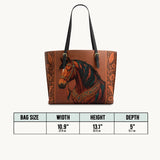 Westavelle Regal Horse Bloom Leather Tote Bag