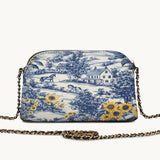 Westavelle Toile Sunflower Prairie Leather Crossbody Bag