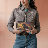 Westavelle Wildfire Run Leather Wallet Purse