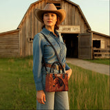 Westavelle Personalized Regal Horse Bloom Leather Bag