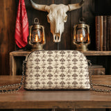 Westavelle  Cowboy Toile Leather Crossbody Bag