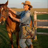Westavelle Golden Horse & Sun Leather Bag