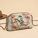 Westavelle Personalized Wild Grace Leather Crossbody Bag