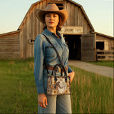 Westavelle Personalized Golden Horse Harmony Leather Bag