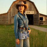 Westavelle Toile Sunflower Prairie Leather Bag