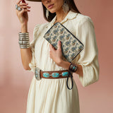 Westavelle Texan Bloom Leather Wallet Purse