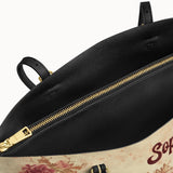 Westavelle Personalized Wild Rose Rider Leather Tote Bag