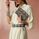 Westavelle Personalized Cowgirl Grace Leather Wallet Purse