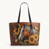 Westavelle Sunflower Horse Grace Leather Tote Bag