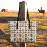 Westavelle Cowboy Toile Leather Tote Bag