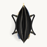 Westavelle Toile Sunflower Prairie Leather Tote Bag