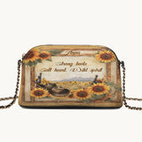 Westavelle Personalized Wild Spirit Bloom Leather Crossbody Bag