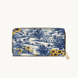 Westavelle Toile Sunflower Prairie Leather Wallet Purse