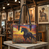 Westavelle Wildfire Run Leather Tote Bag