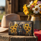 Westavelle Sunflower Horseheart Leather Wallet Purse