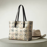 Westavelle  Wildflower Waltz Leather Tote Bag