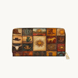 Westavelle Western Mosaic Leather Wallet Purse